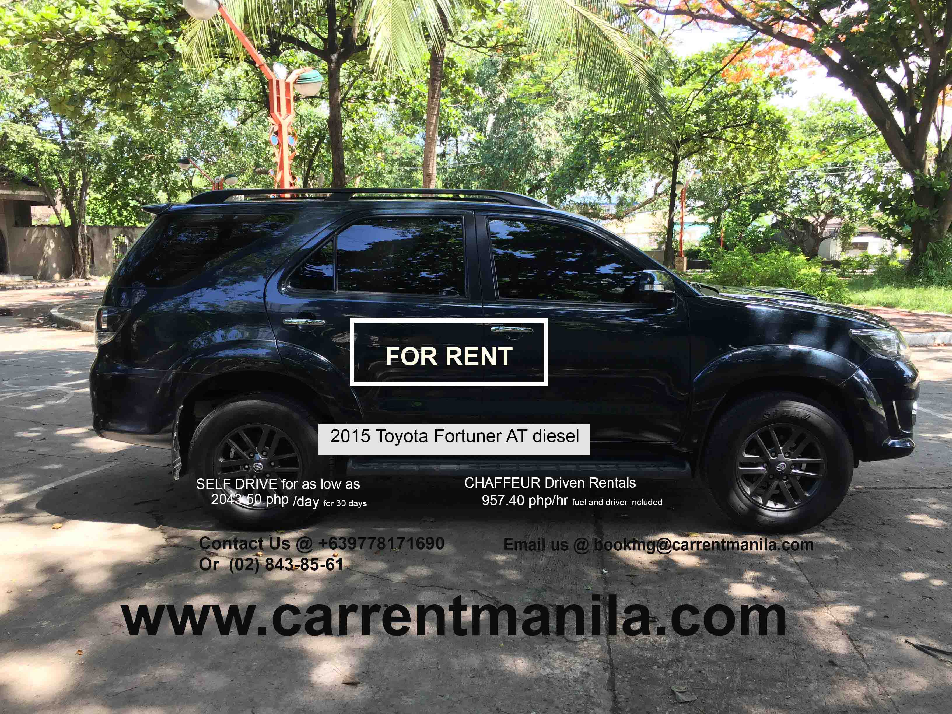 carrentmanila fortuner 2015 car for rent